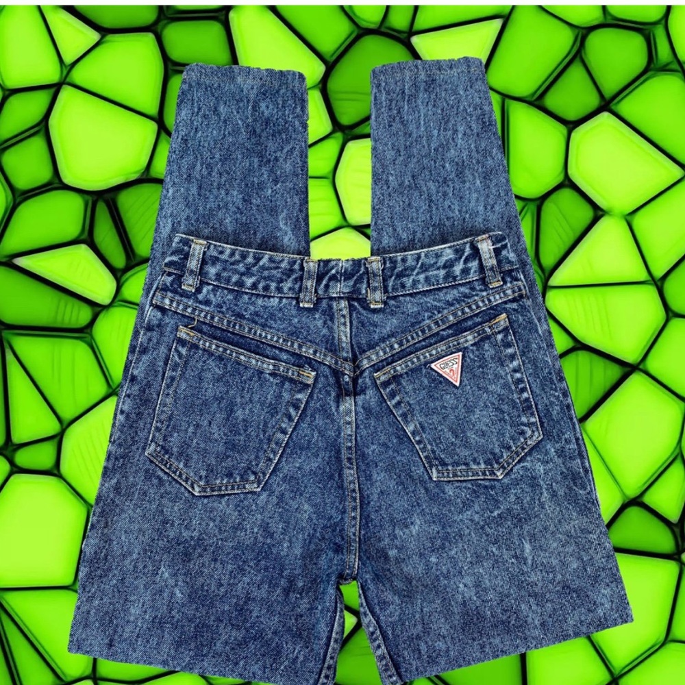 Guess Blue Acid Wash Women Jeans - Picture 2 of 5